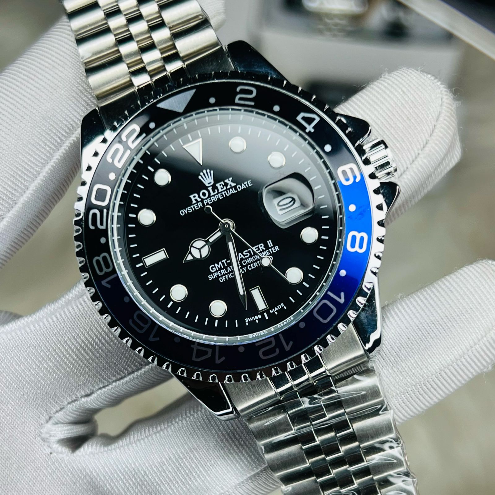 Premium Quality Party RLX Submariner Watches Silver Blue