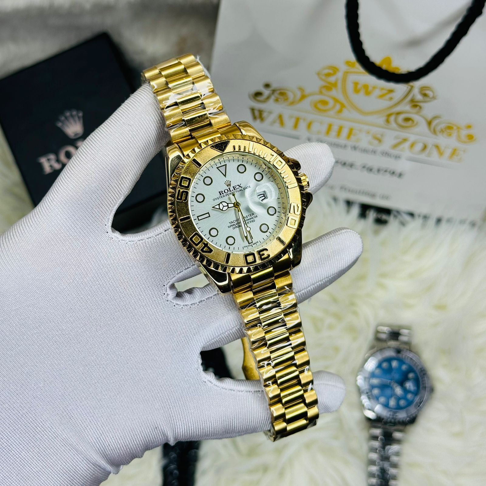 Premiume Quality Yach Sub Gold White RLX Watches