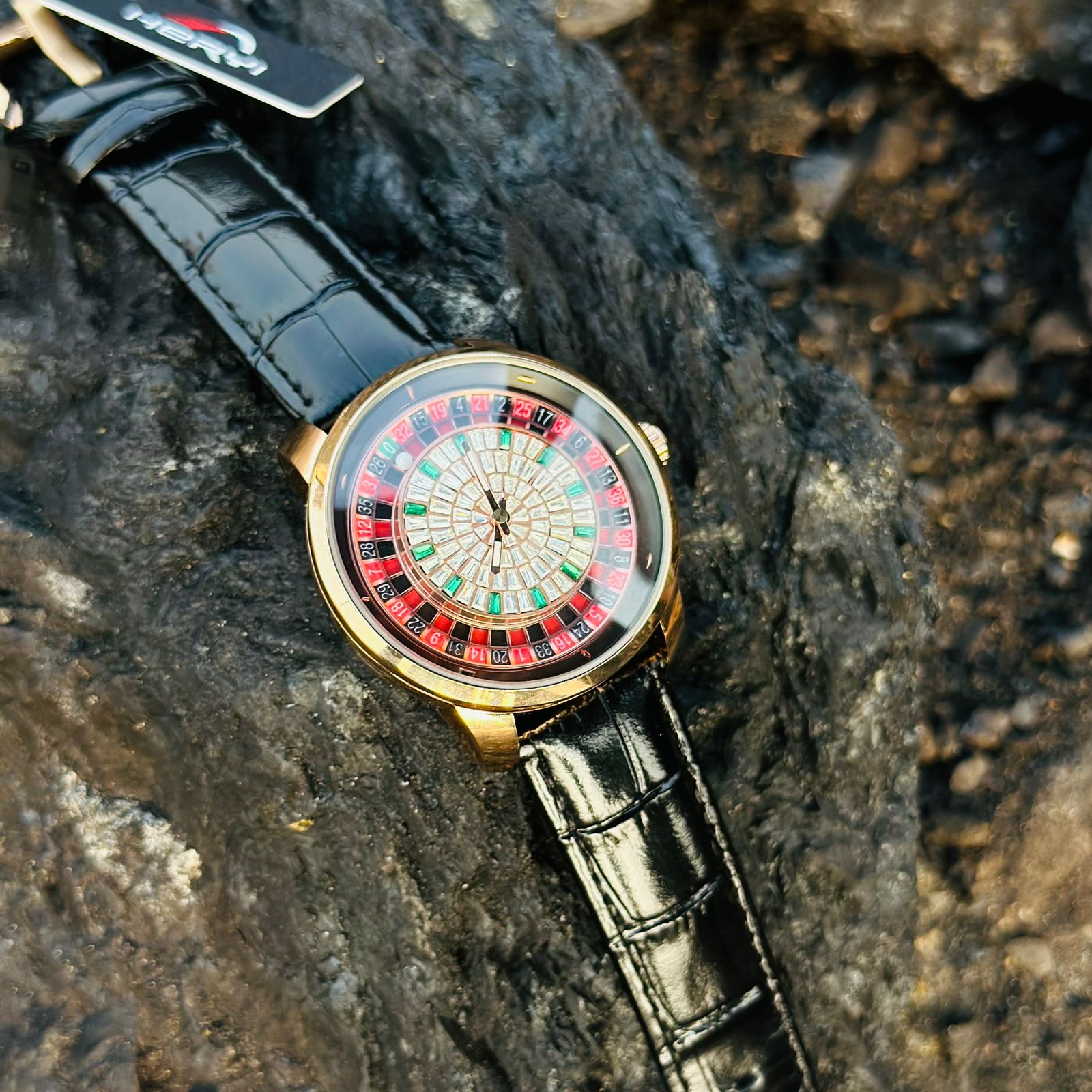 Casino Roulette Watch Rose Body Orginal Leather