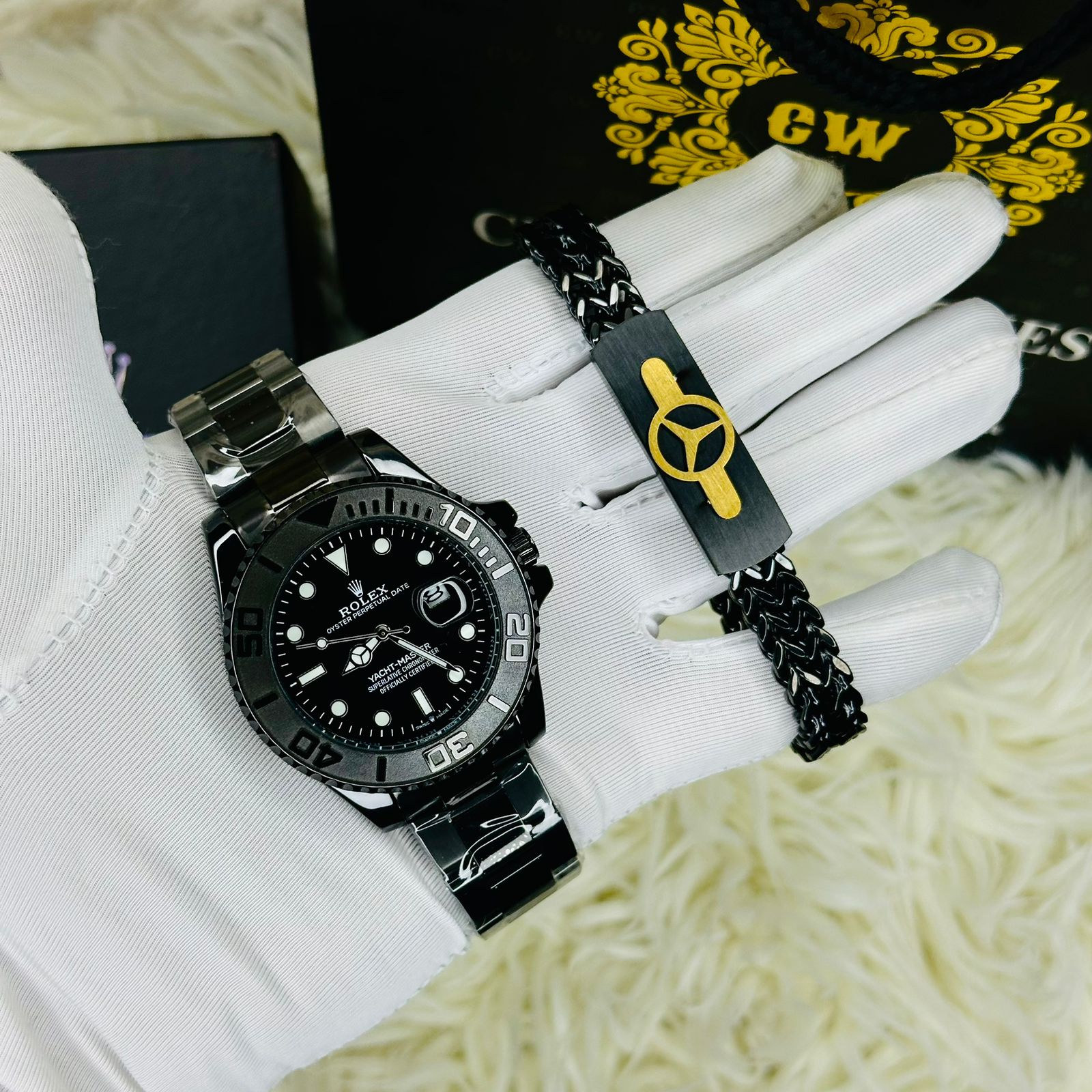 Premiume Quality Yach Sub Full Black RLX Watches